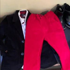 Toddler 4T jacket, shirt, pants and size 10 boot